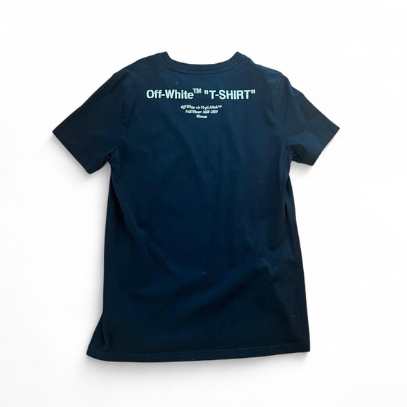 Off White Virgil Abloh Logo Tee 2018 Women’s M EUC Black